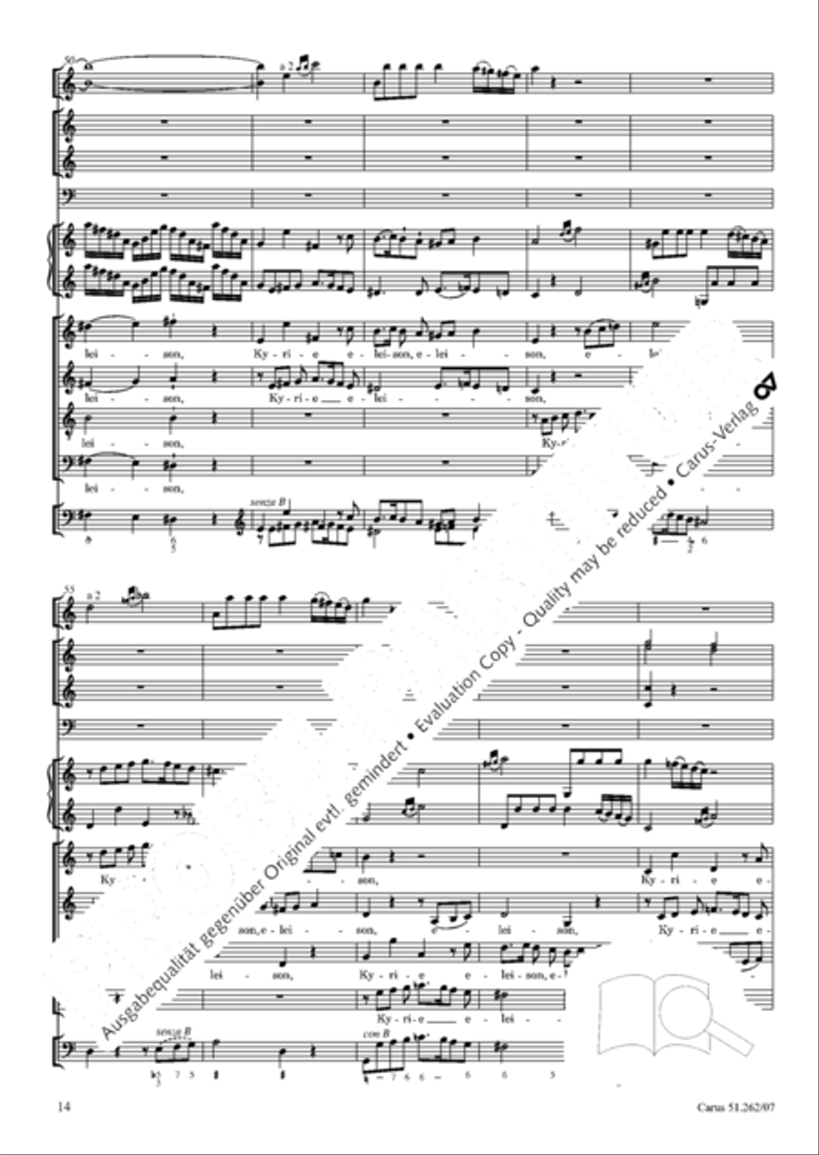 Missa longa in C major (Missa longa in C) 4-Part scores gallery preview page 15