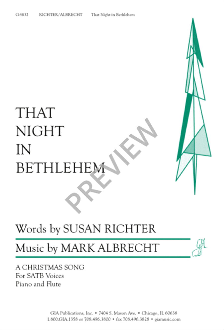 That Night in Bethlehem 4-Part scores gallery preview page 1
