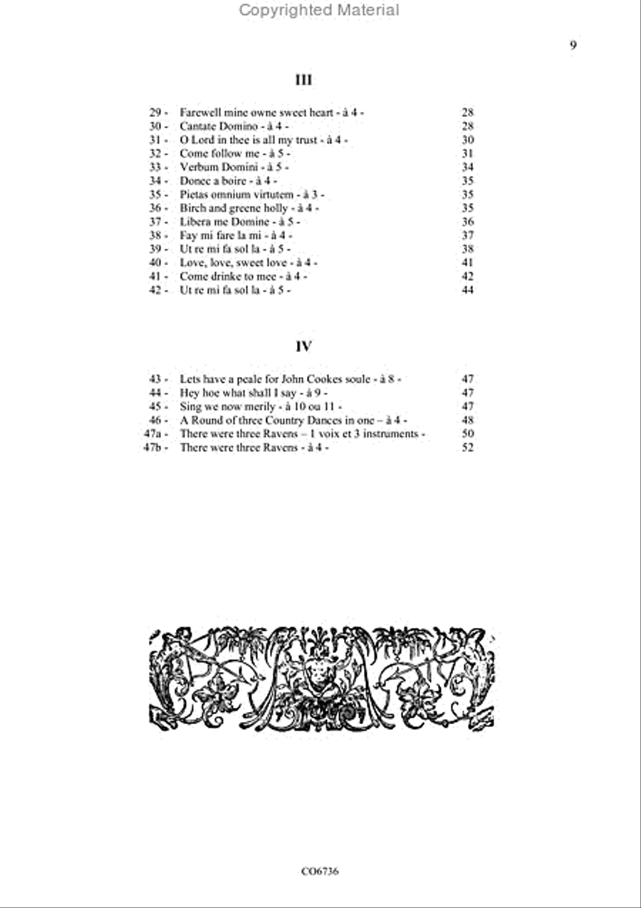 Rounds or catches - Canons de la Renaissance anglaise F Instrument scores gallery preview page 7