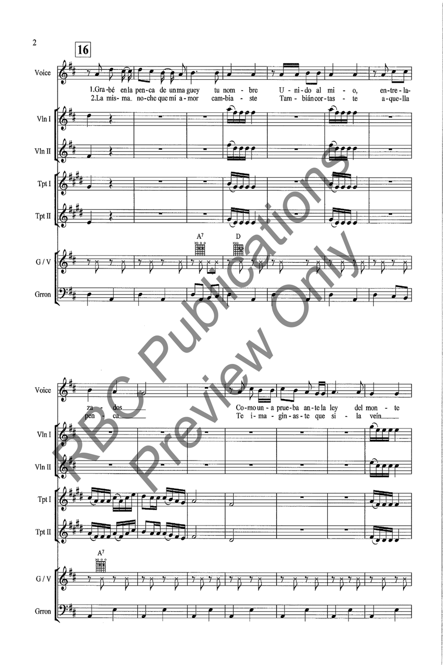 La Ley Del Monte Voice scores gallery preview page 4