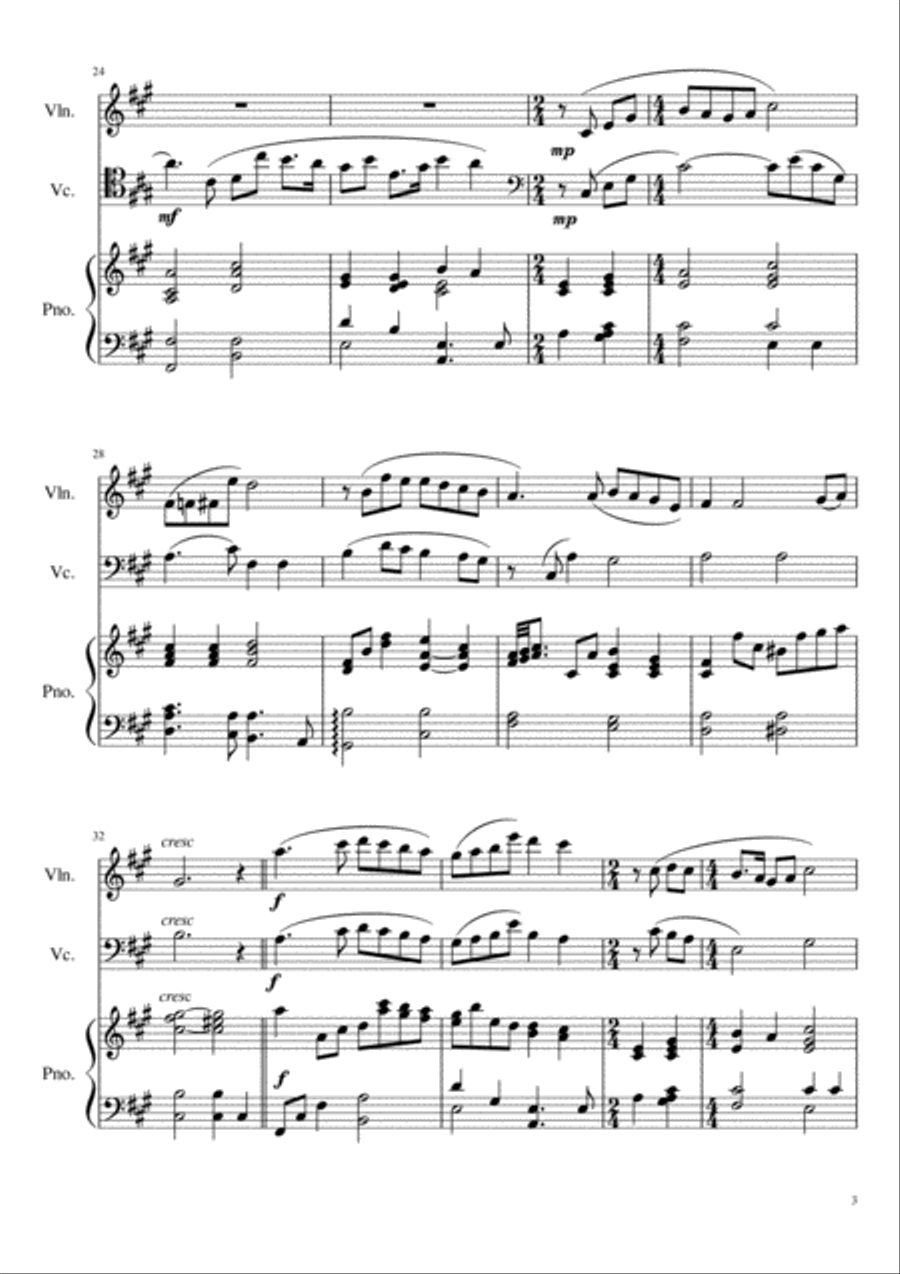 Cinema Paradiso Cinema Paradiso Piano Trio scores gallery preview page 3