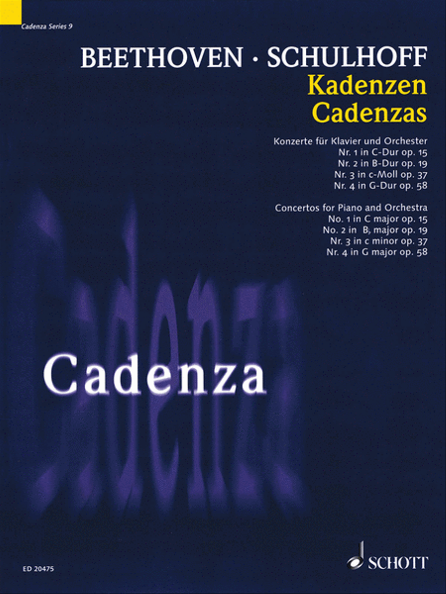 Cadenzas - Concertos for Piano and Orchestra, Nos. 1-4 Piano Solo scores gallery preview page 1