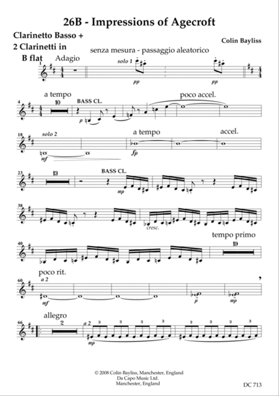 26B: Impressions of Agecroft [set of parts] Large Ensemble scores gallery preview page 5