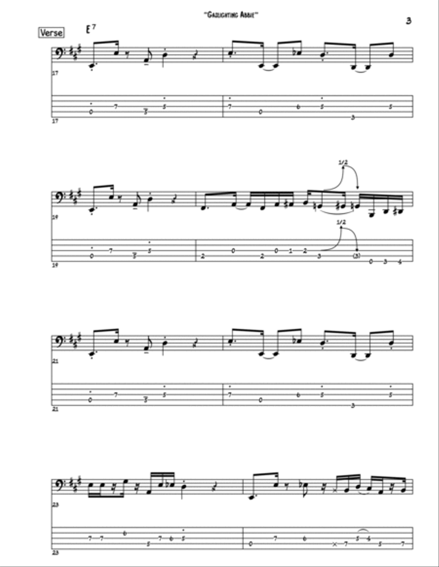 Gaslighting Abbie Bass Guitar scores gallery preview page 3