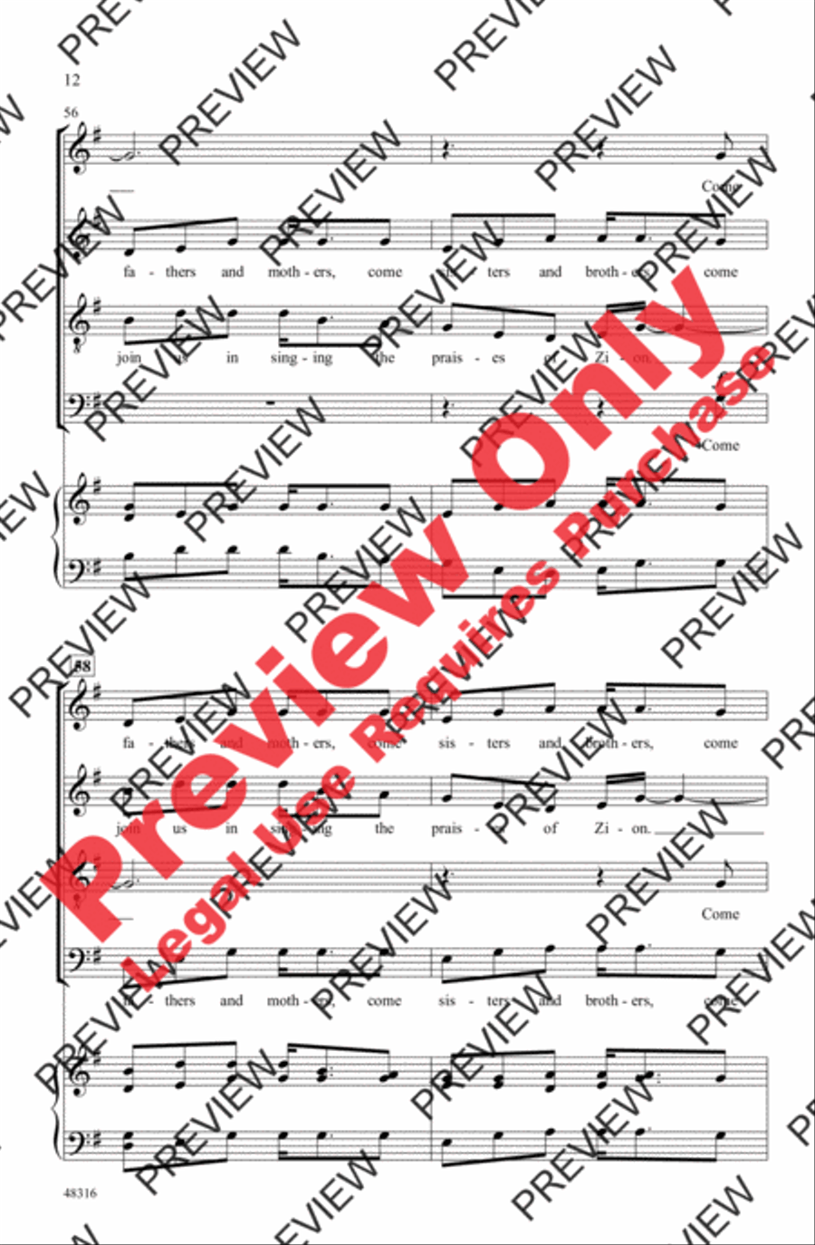 Zion's Walls Zion's Walls 4-Part scores gallery preview page 12