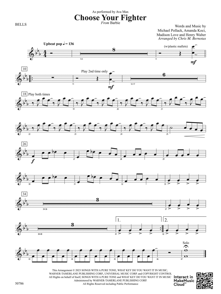 Choose Your Fighter: Mallets Concert Band scores gallery preview page 1