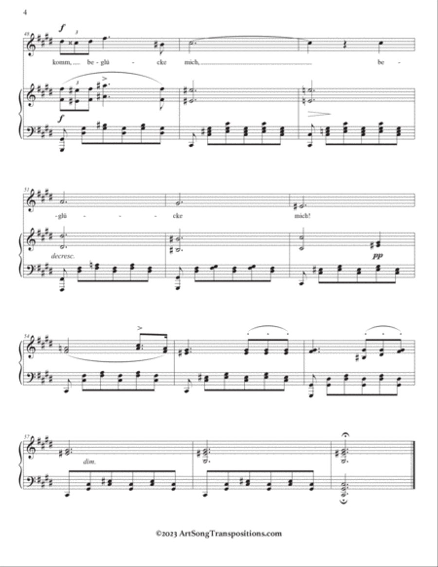 SCHUBERT: Ständchen, D. 957 no. 4 (transposed to C-sharp minor and C minor) Voice scores gallery preview page 5