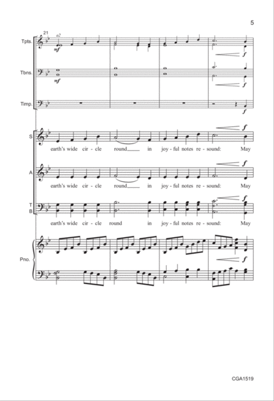 When Morning Gilds the Skies 4-Part scores gallery preview page 5
