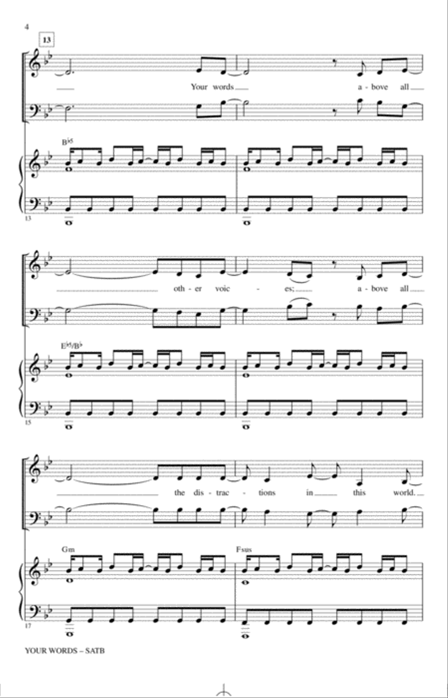 Your Words Your Words 4-Part scores gallery preview page 3