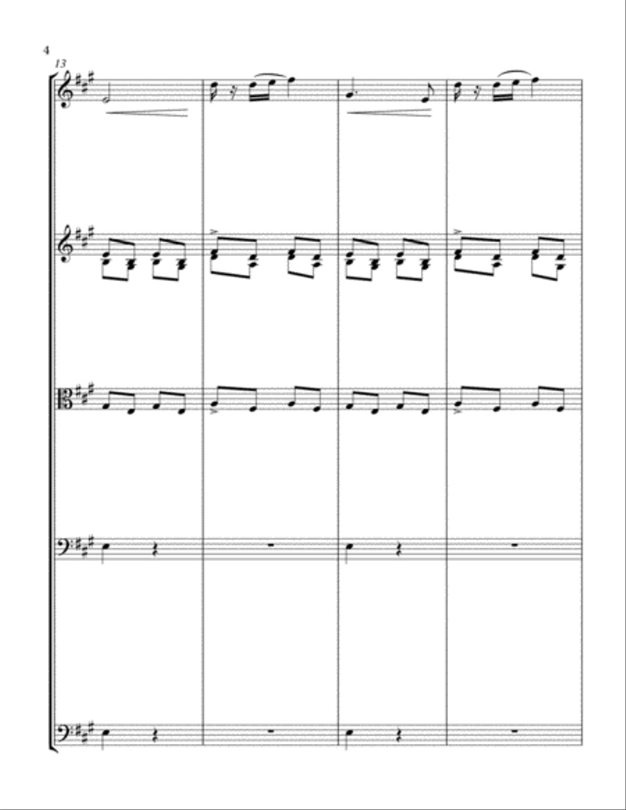 SERENADE FOR STRINGS SERENADE FOR STRINGS String Quartet scores gallery preview page 4