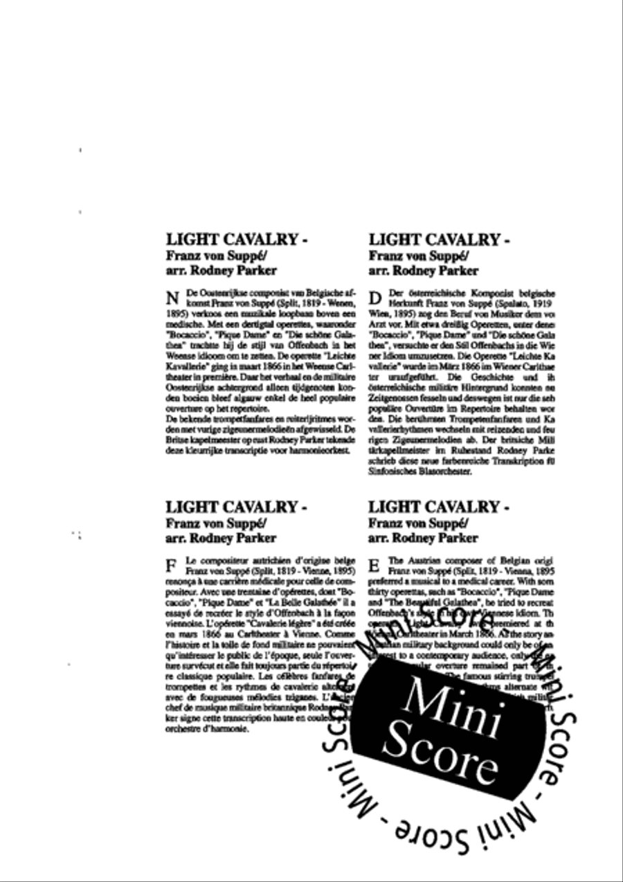 Light Cavalry Fanfare Band scores gallery preview page 4