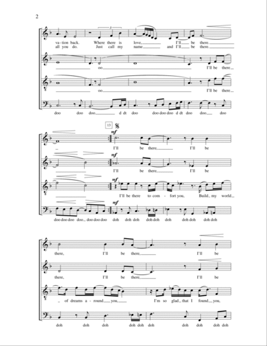 I'll Be There 4-Part scores gallery preview page 2