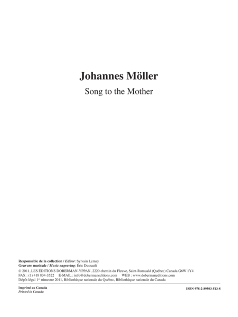 Song to the Mother Song to the Mother Classical Guitar scores gallery preview page 1
