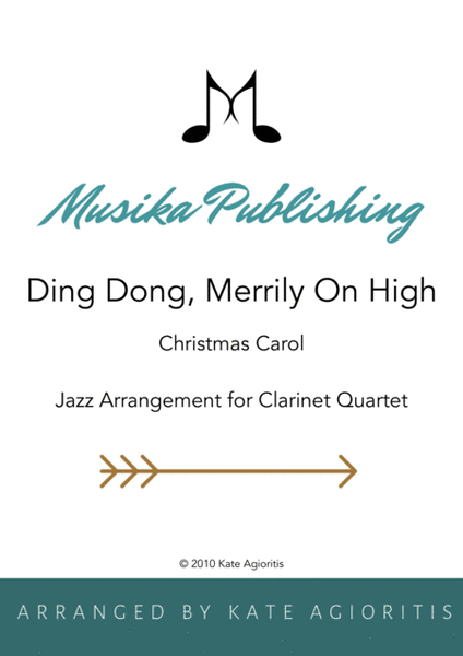 Jazz Carols Collection #2- Clarinet Quartet (Ding Dong Merrily, O Come All Ye Faithful, Royal David) image number null