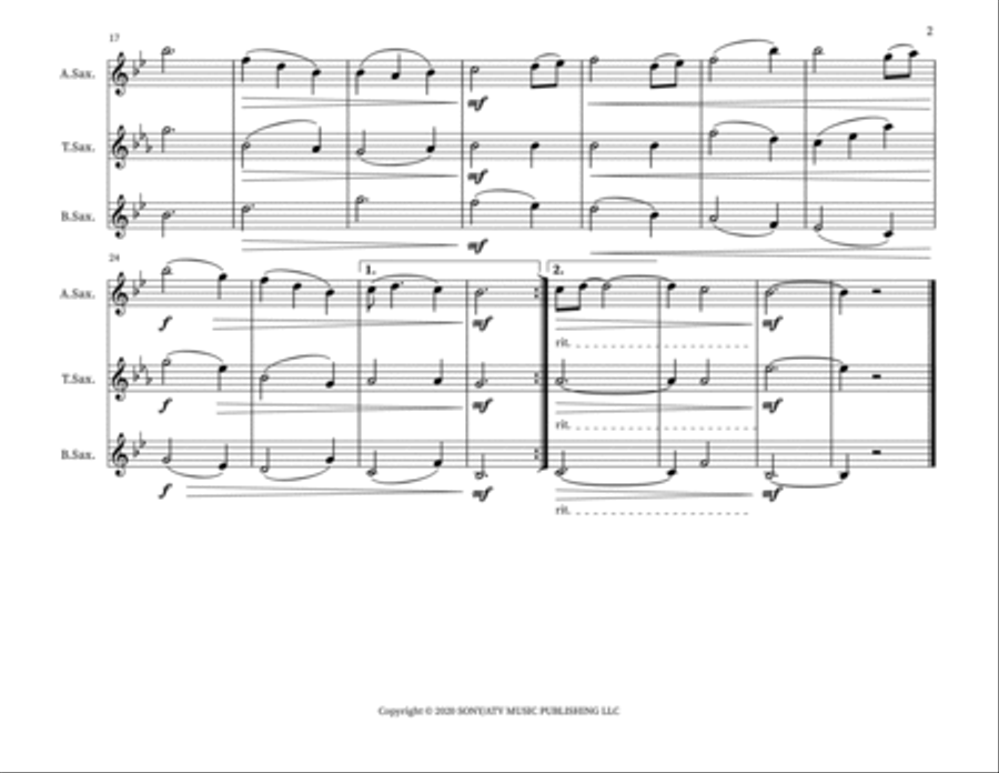 Hen Wlad Fy Nhadau Small Ensemble scores gallery preview page 2