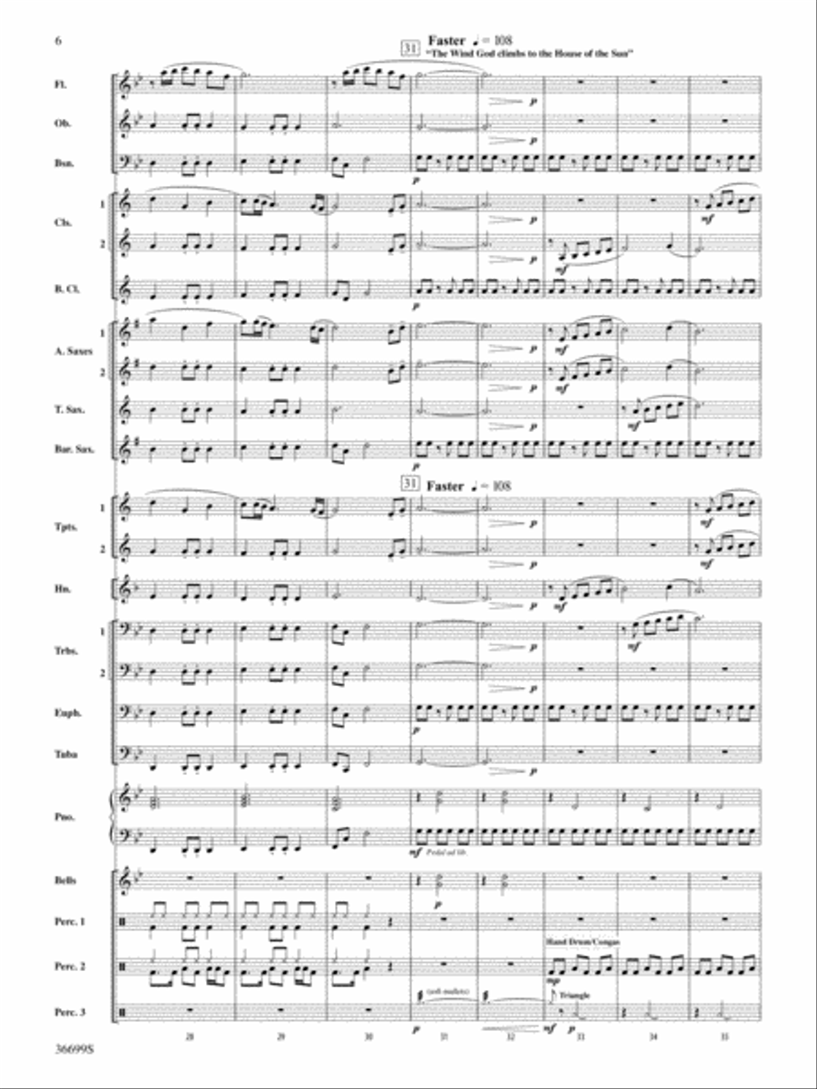 Song of the Wind: Score Concert Band scores gallery preview page 6