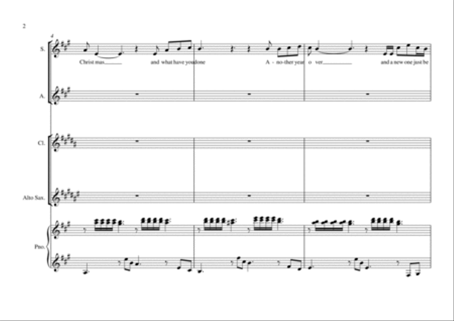 Happy Xmas (war Is Over) Alto Saxophone scores gallery preview page 2