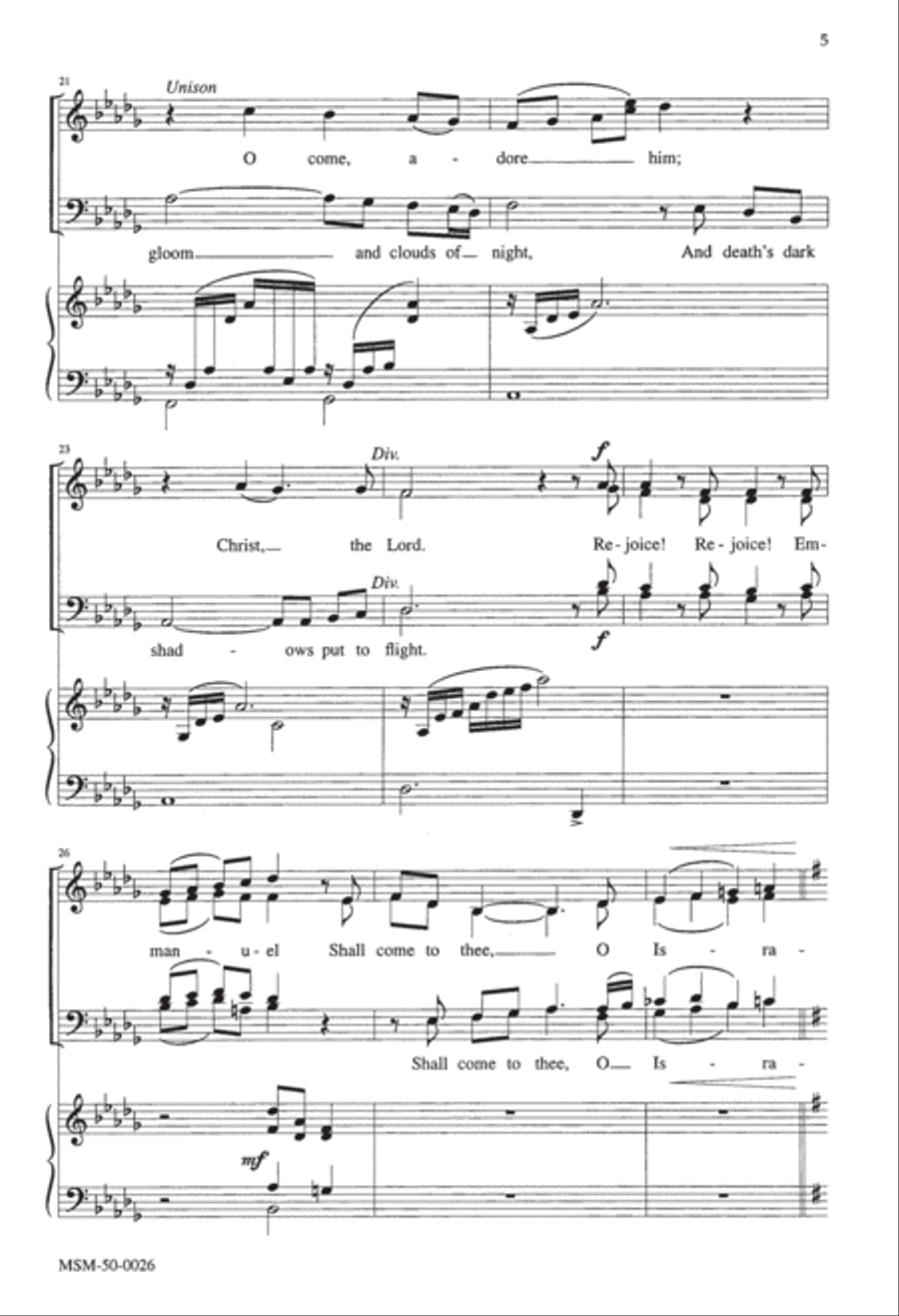 O Come, Emmanuel 4-Part scores gallery preview page 4