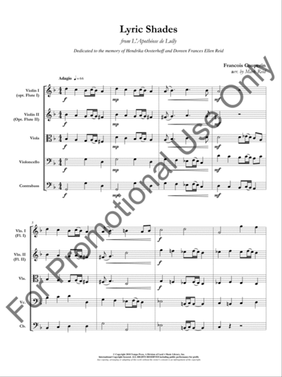 L'Apotheose de Lully: Lyric Shades Orchestra scores gallery preview page 2