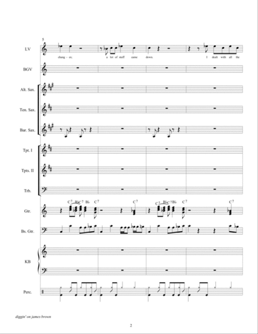 Diggin' On James Brown Tenor Saxophone scores gallery preview page 4