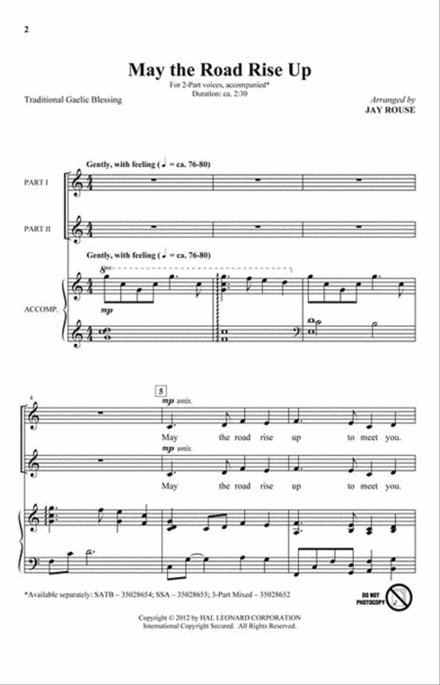 May the Road Rise Up 2-Part scores gallery preview page 2