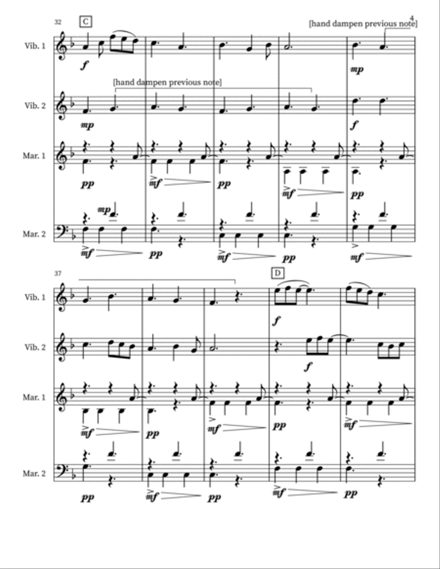 A Day, A Life Marimba scores gallery preview page 4