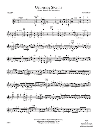 Gathering Storms (Movement 2 from American Serenade Symphony): 1st Violin