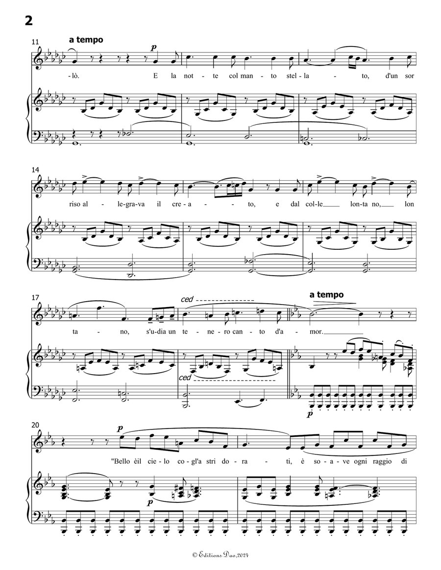 La Sultana, by Donizetti, in e flat minor Piano, Vocal scores gallery preview page 4