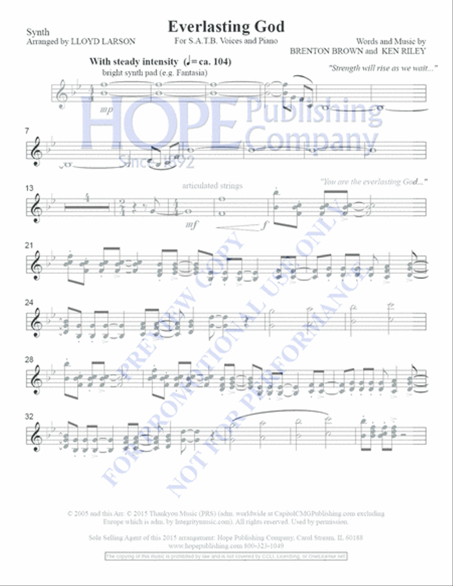 Everlasting God Everlasting God Choir scores gallery preview page 7