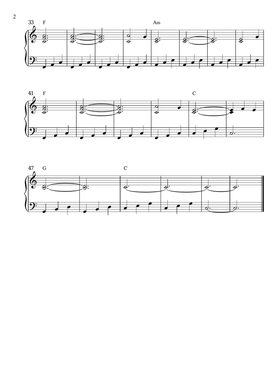 Hallelujah Easy Piano scores gallery preview page 2