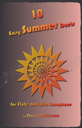 Book cover for 10 Easy Summer Duets for Flute and Alto Saxophone