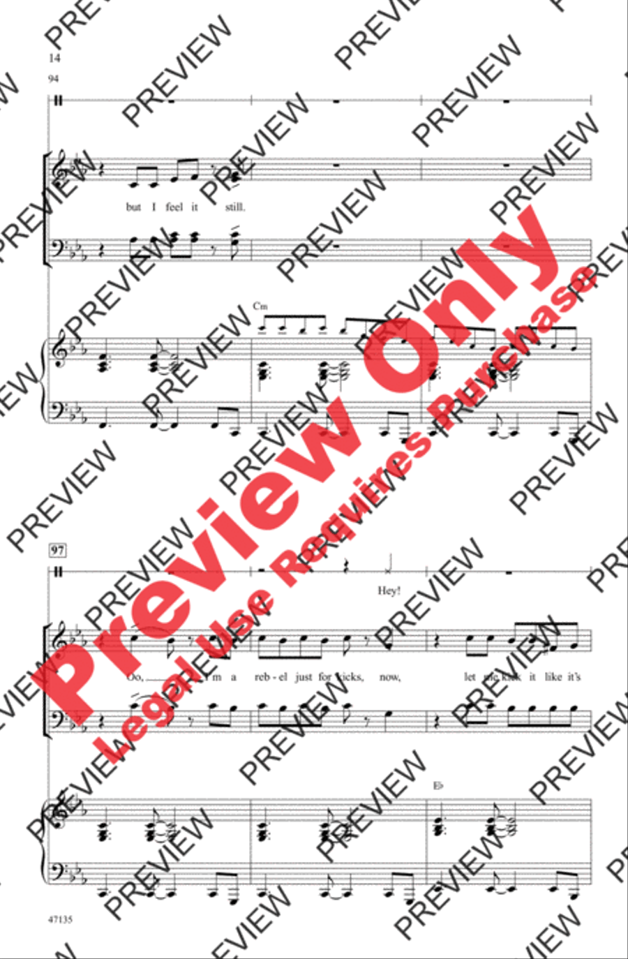Feel It Still 4-Part scores gallery preview page 14