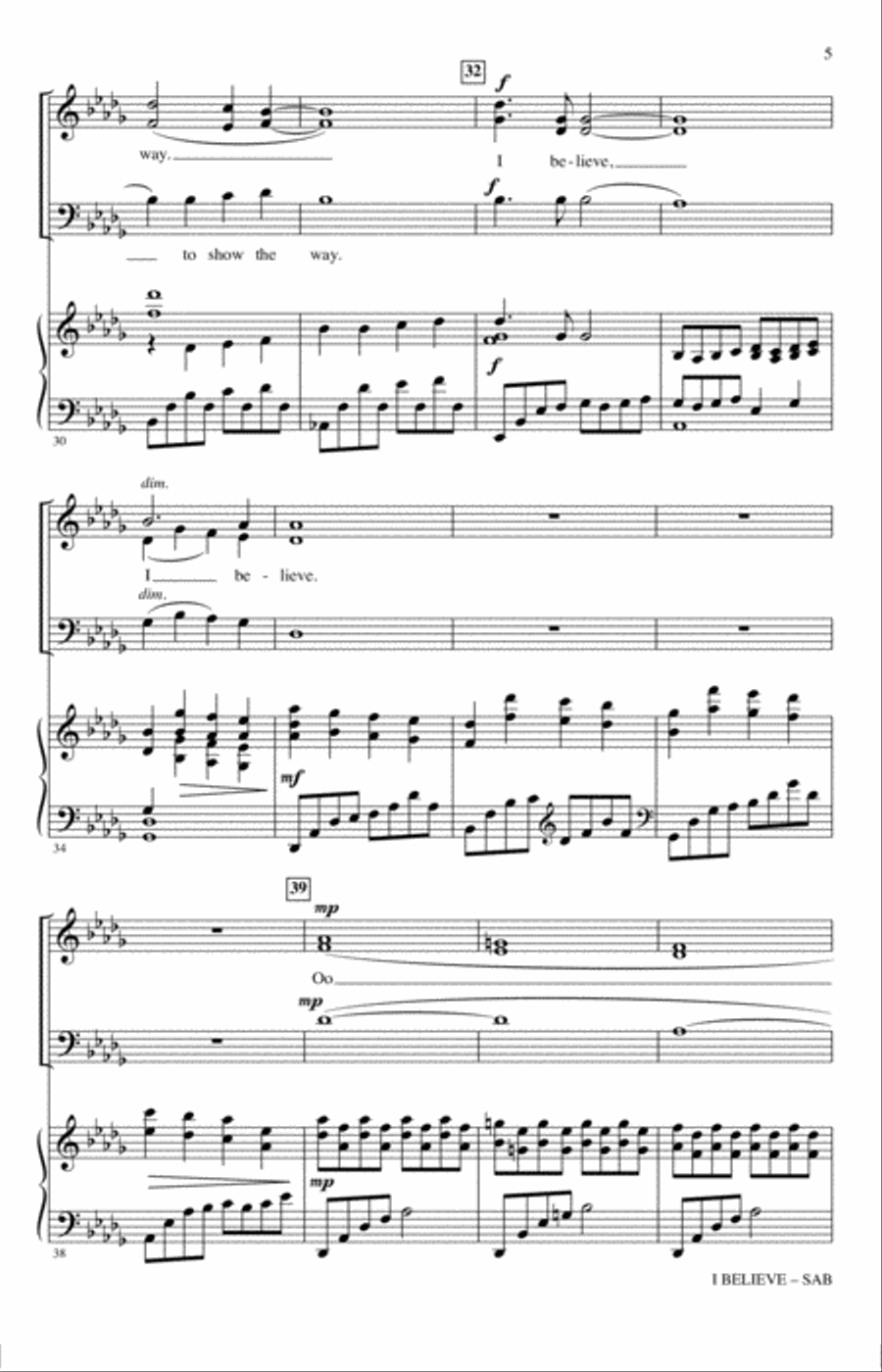 I Believe I Believe 3-Part scores gallery preview page 4