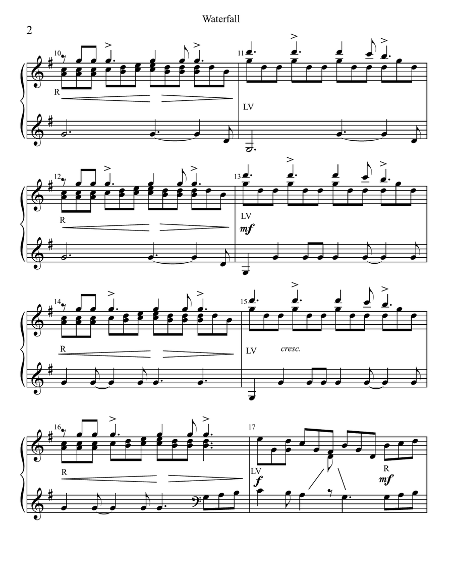 Waterfall Handbell Choir scores gallery preview page 3