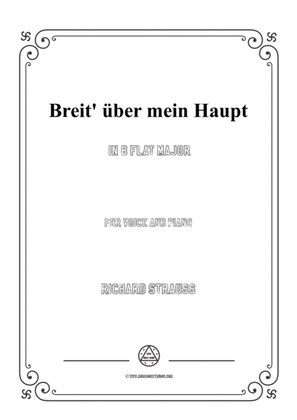 Richard Strauss-Breit' über mein Haupt in B flat Major,for Voice and Piano
