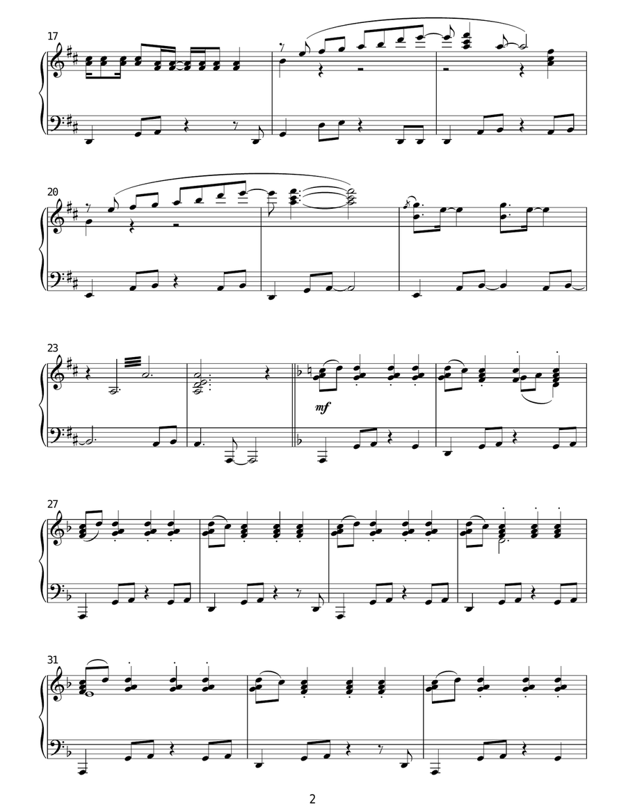 The Blue Planet, Thimble Jelly Fish Piano Solo scores gallery preview page 2