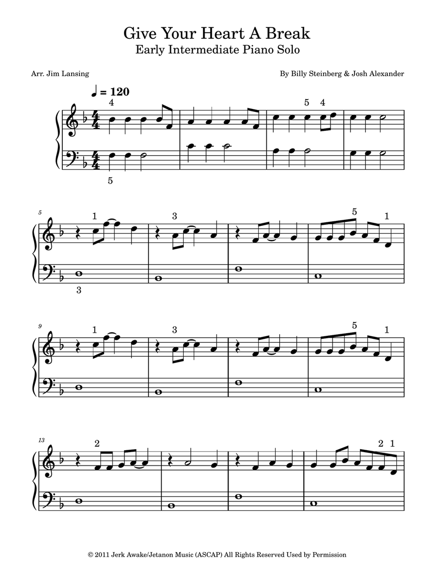 Give Your Heart A Break Piano Method scores gallery preview page 2