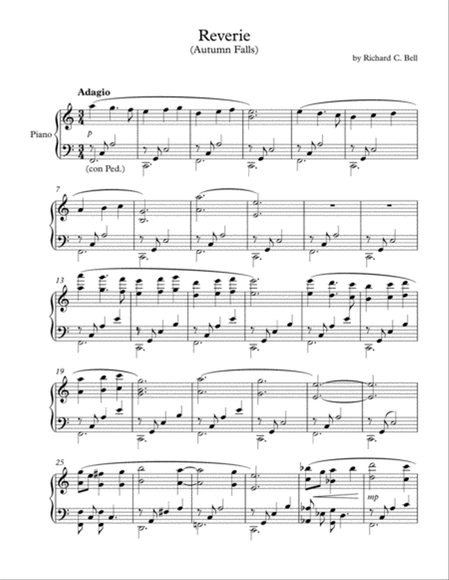 Reverie Piano Solo scores gallery preview page 1