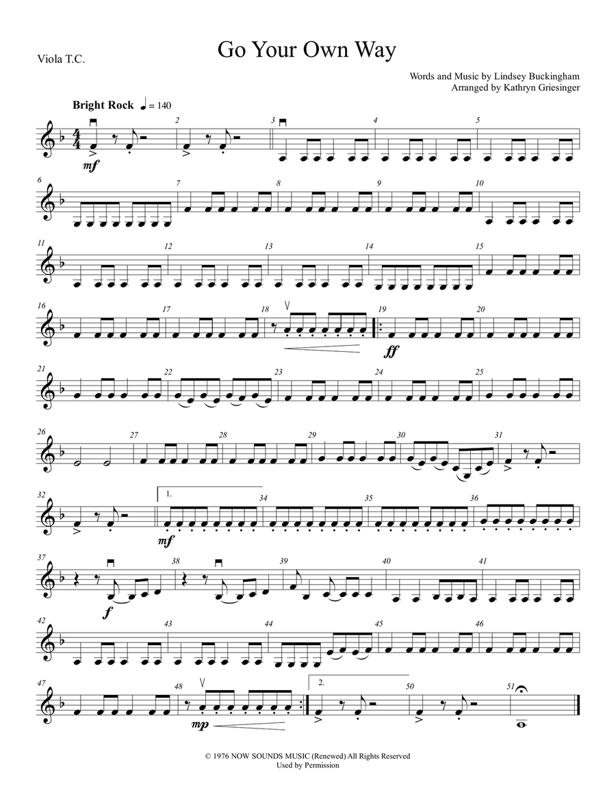 Go Your Own Way Go Your Own Way String Quartet scores gallery preview page 4