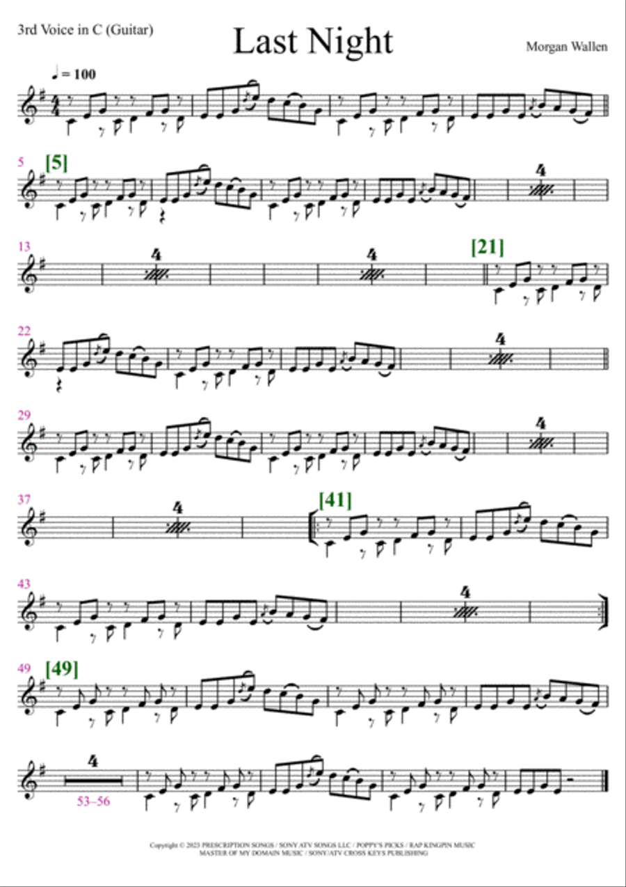 Last Night Alto Saxophone scores gallery preview page 4