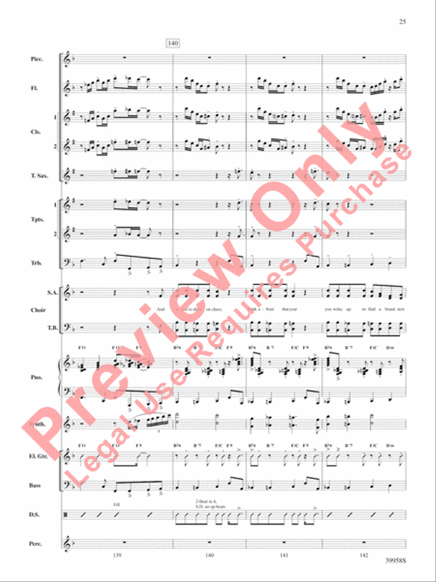 Elf: A Medley from the Broadway Musical Choir scores gallery preview page 26