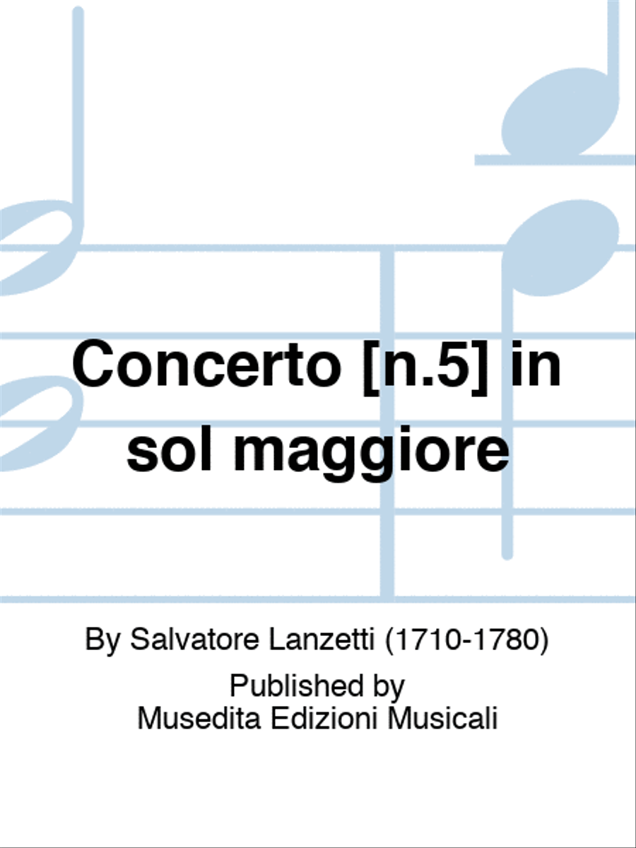 Cello Concerto n.5 in G major Orchestra scores gallery preview page 1