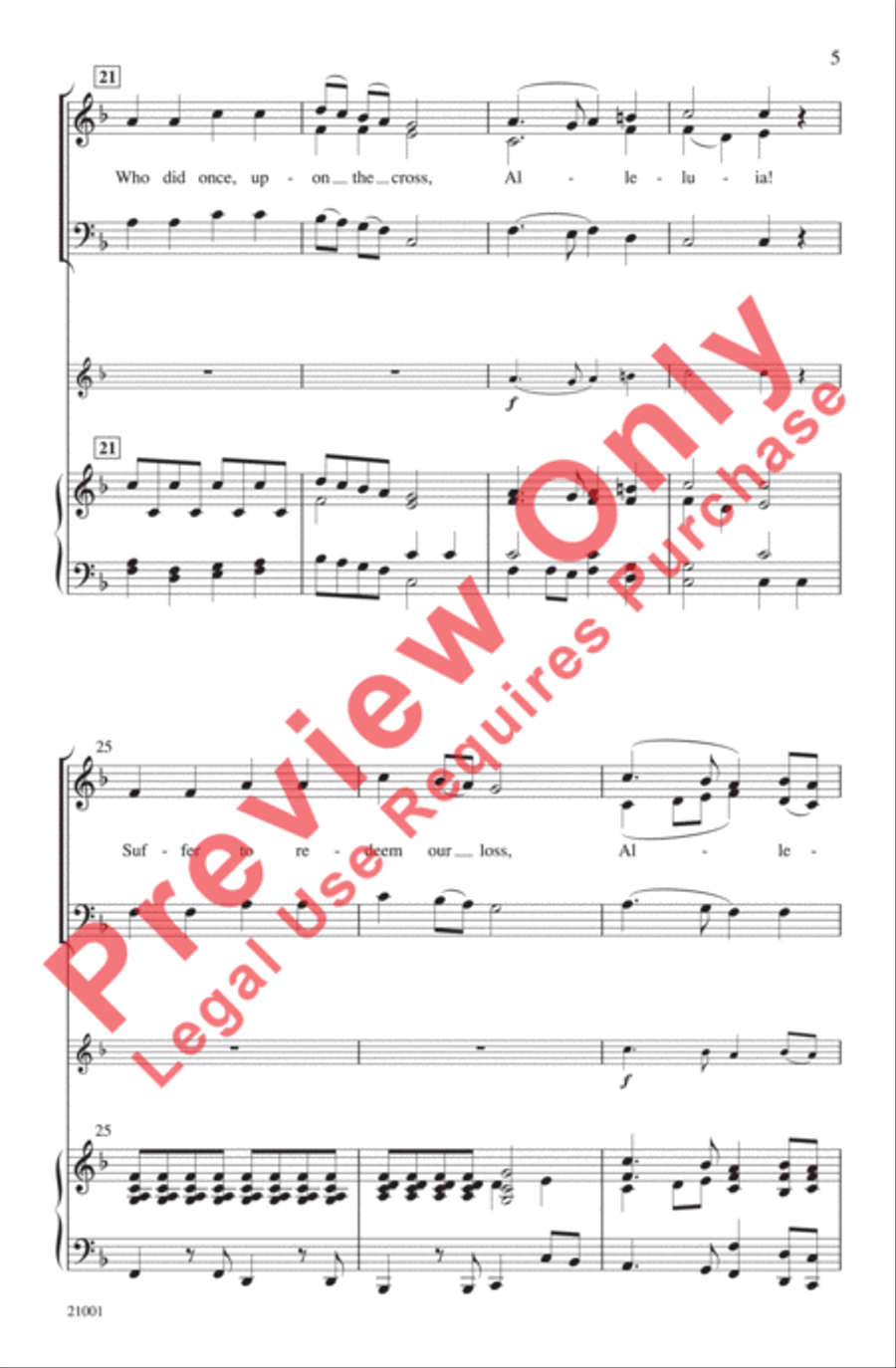 Risen Today! (An Easter Medley) 3-Part scores gallery preview page 5
