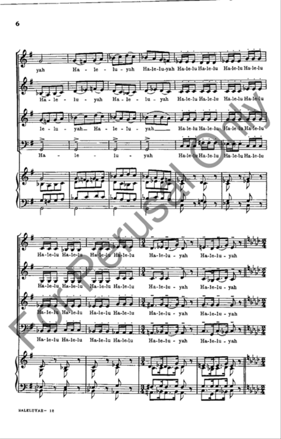 Haleluyah 4-Part scores gallery preview page 6