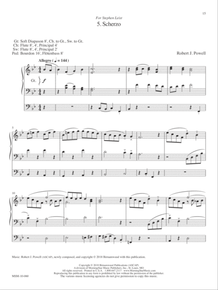 Scherzo Organ scores gallery preview page 1
