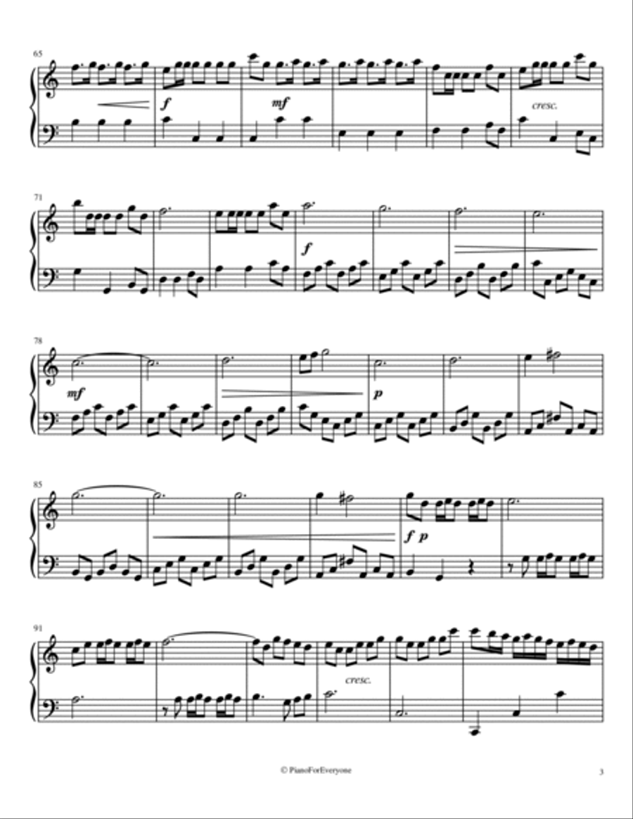 'Overture' from Music for the Royal Fireworks - Handel (Easy Piano) Easy Piano scores gallery preview page 3