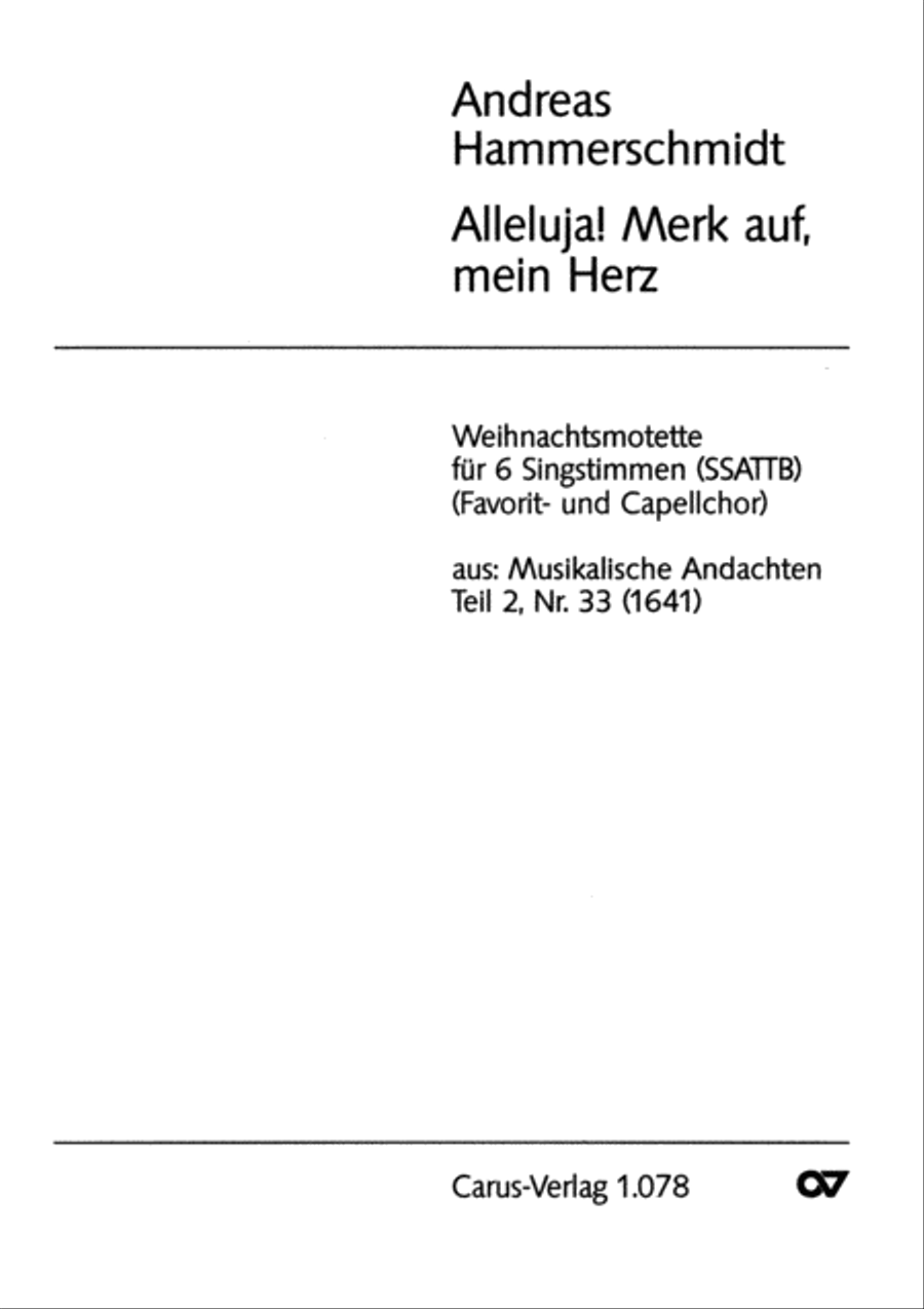 Alleluja, merk auf, mein Herz SSATBB scores gallery preview page 2