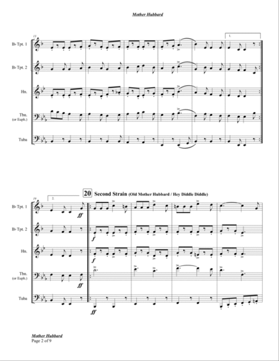 Mother Hubbard Chamber Music scores gallery preview page 4