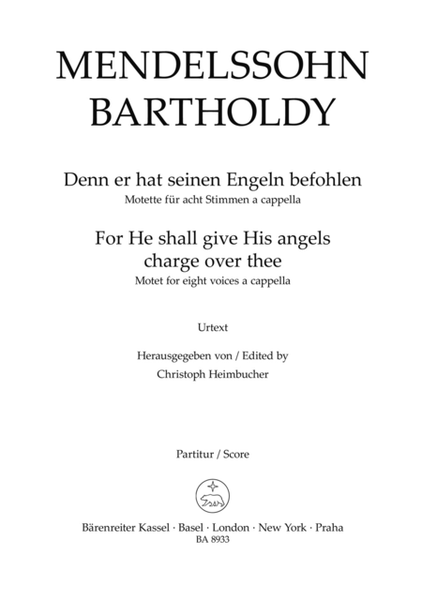 For He shall give His angels charge for eight voices a cappella