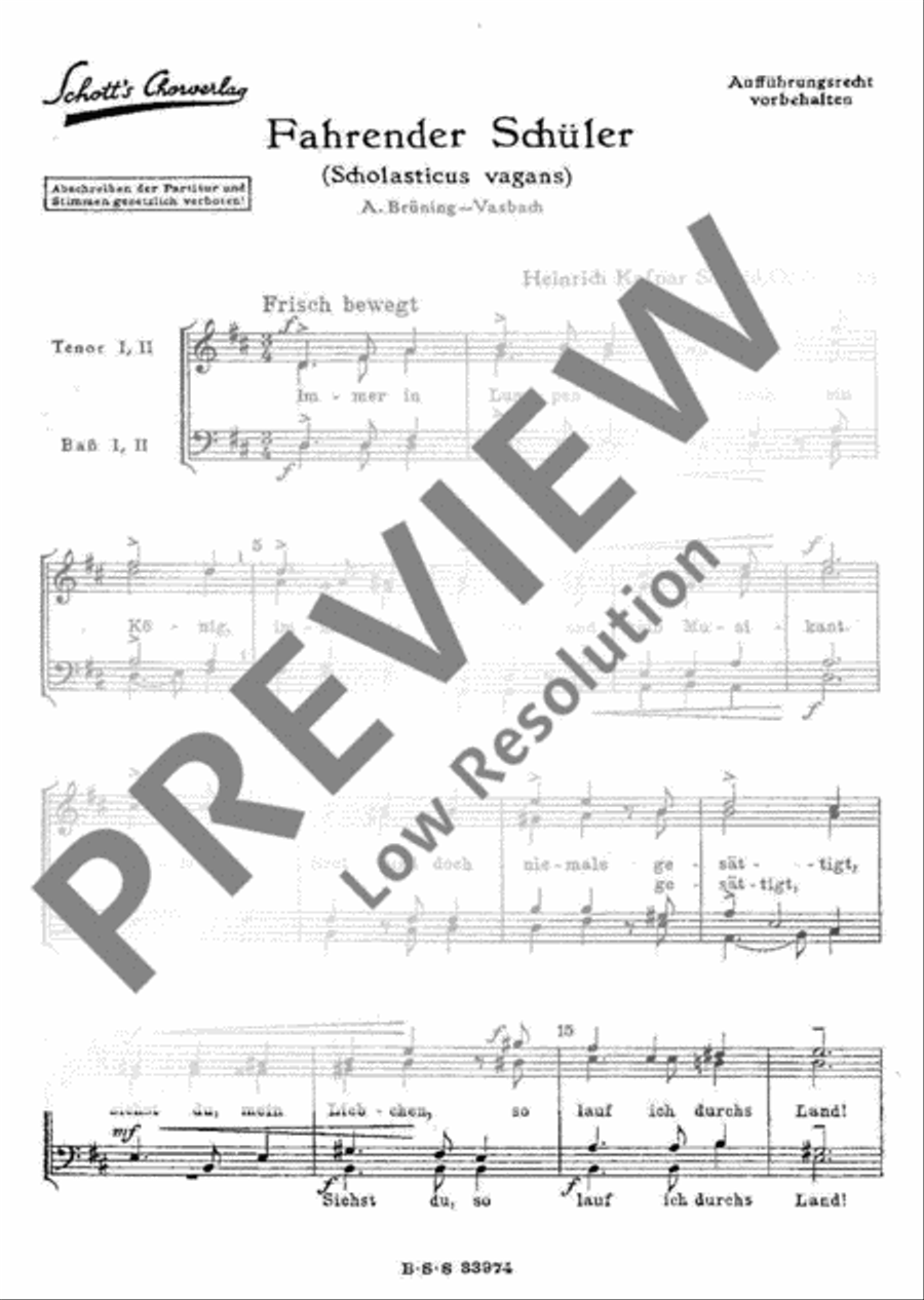 Vier Männerchöre Vier Männerchöre Men's Choir scores gallery preview page 2